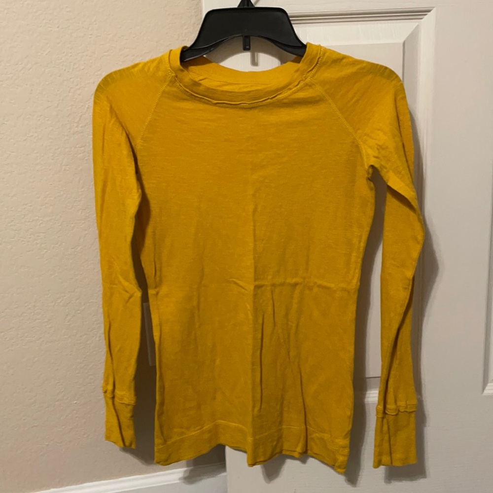 SO mustard long sleeve tee